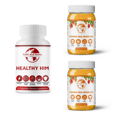 Strength & Tropical Bundle (2 Mango Sea Moss Gel + Healthy Him)
