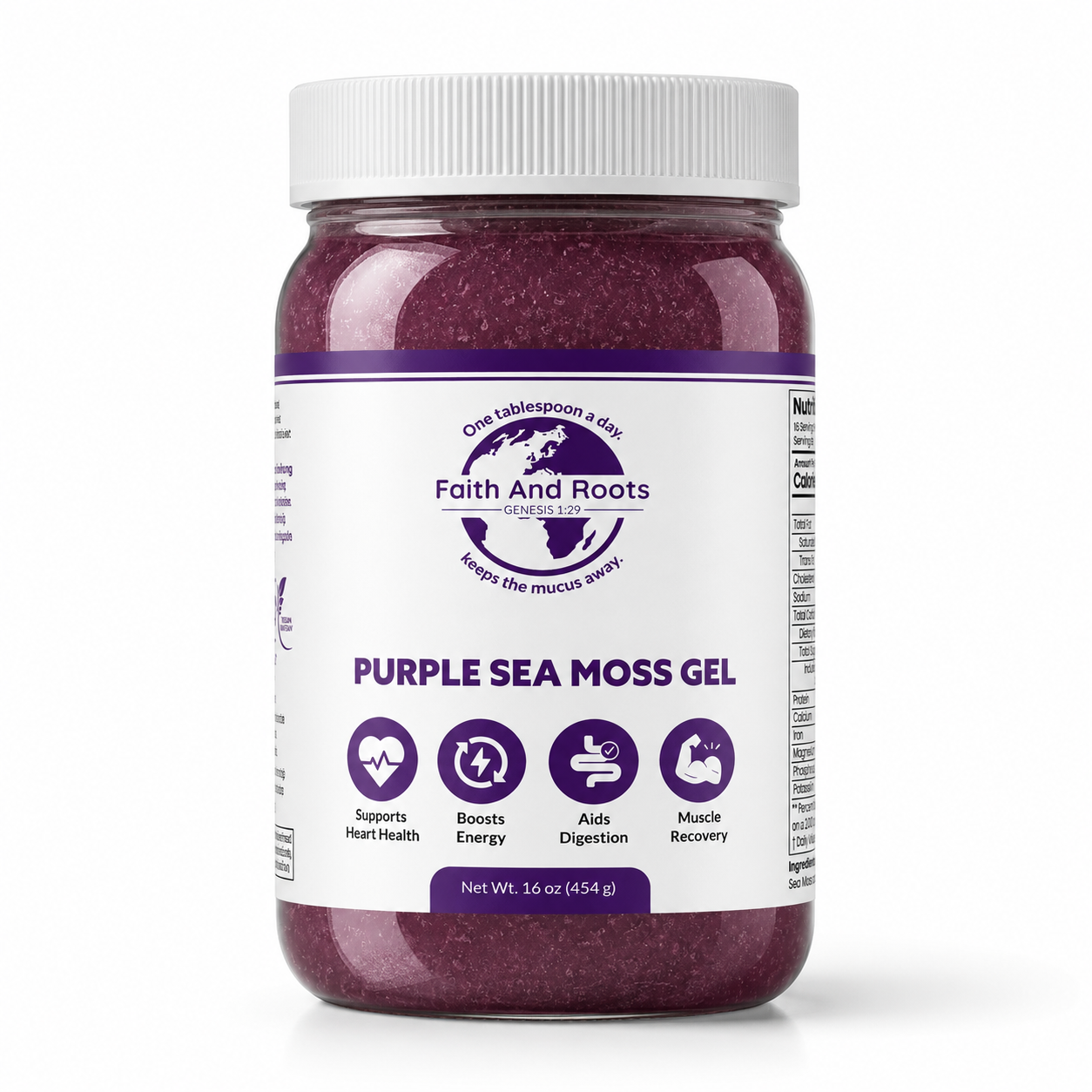 Premium Purple Sea Moss Gel | Wildcrafted | Antioxidant-Rich | 16 oz