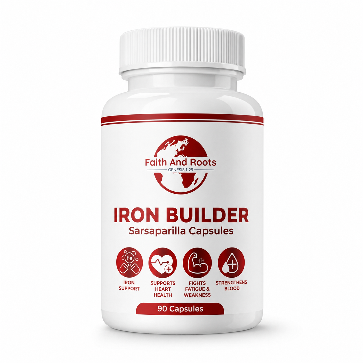 Iron Builder | Plant-Based Iron Support | 90 Capsules