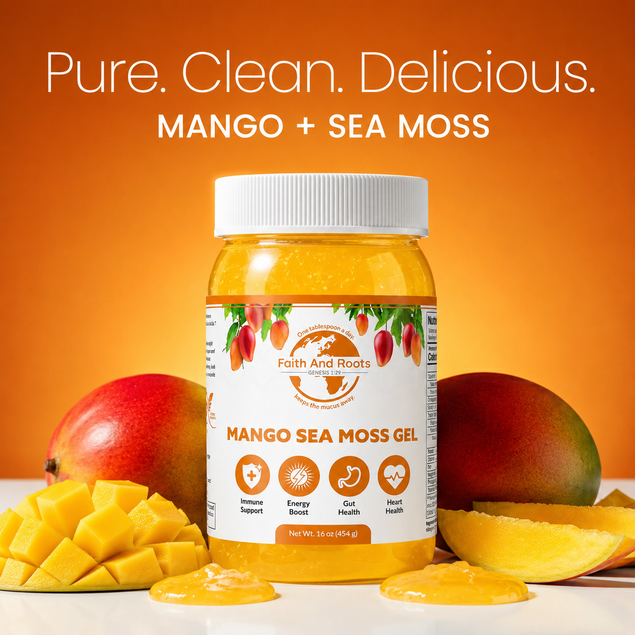 Mango Sea Moss Gel | Premium 16oz |