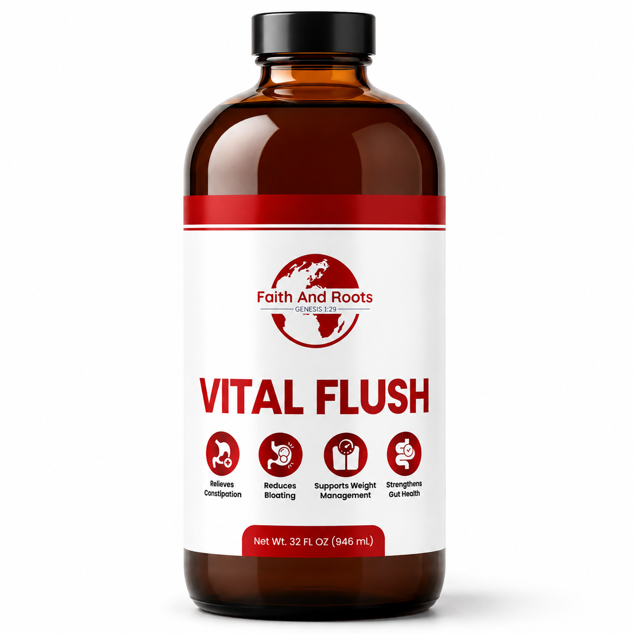 Vital Flush | Advanced Colon Cleanse & Full Body Detox | 32 oz