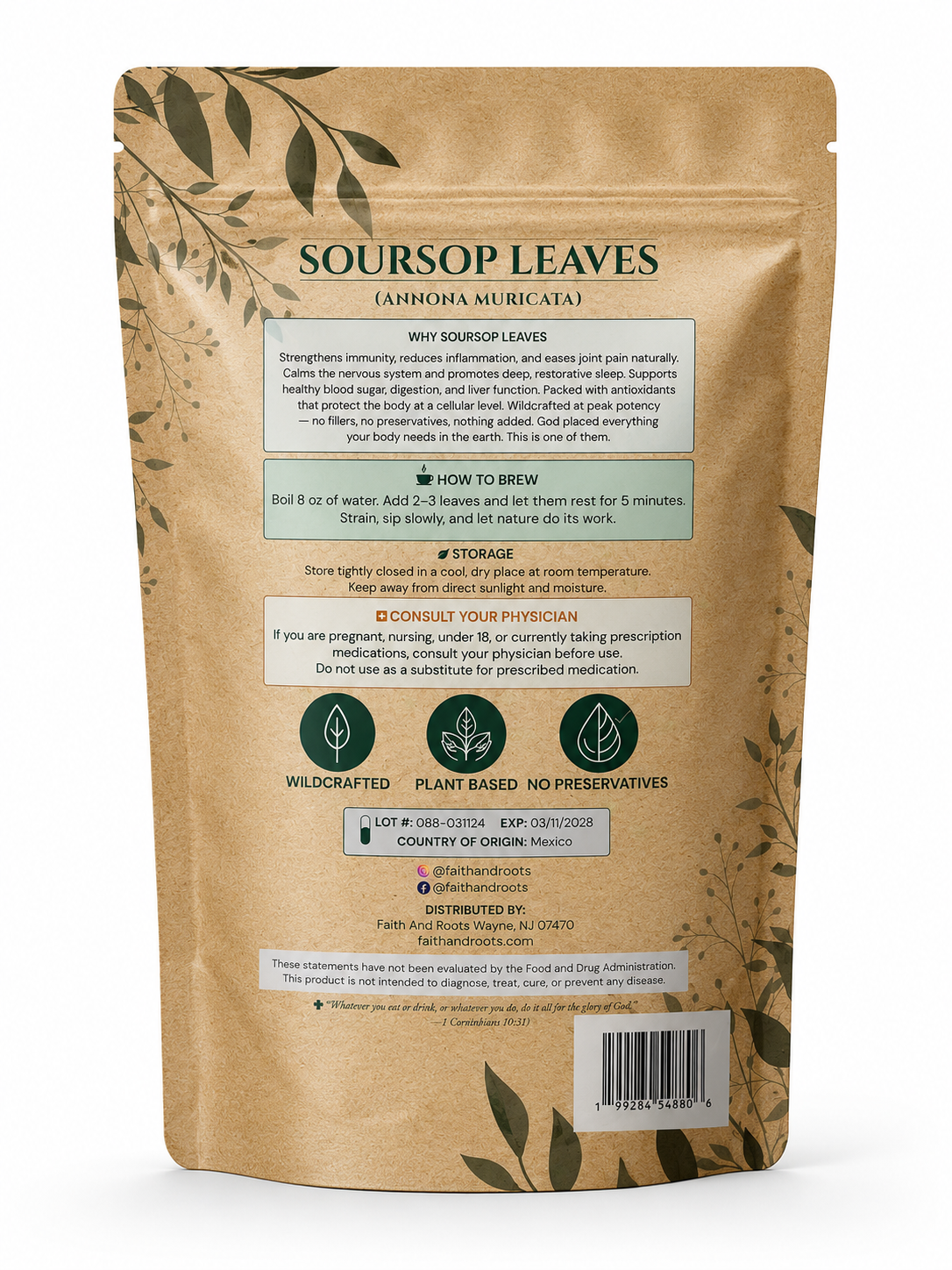 Soursop Leaves Pouch | Sleep Aid 2oz